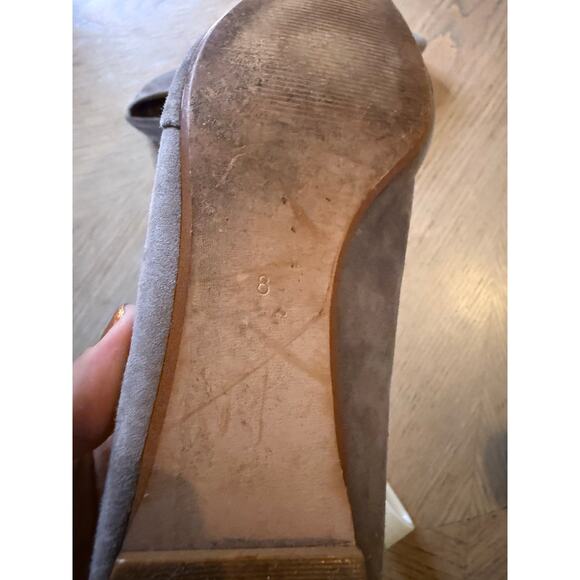 Madewell Mira gray suede pointed toe flats size 8 - Picture 6 of 8